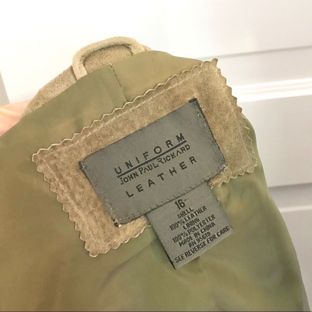 Vintage 100% leather zip up jacket - Picture 7 of 8